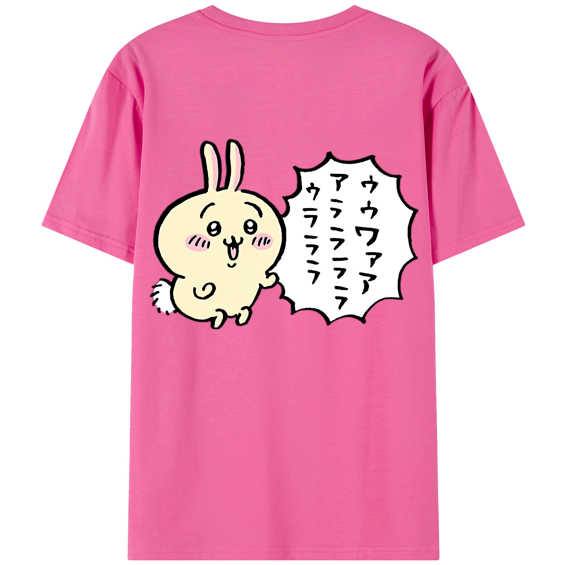 （画像用） ちいかわ うさぎ Chii-kawa usagi レディース半袖Tシャツ(バックプリント)